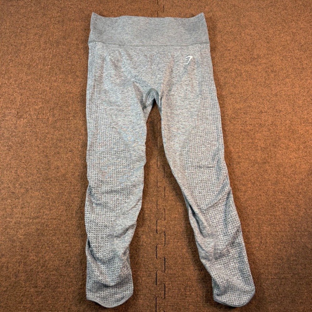 A+ gym Gymshark Vital Seamless Leggings Grey Marl High Waisted Activewear Tights